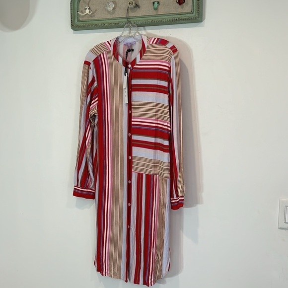 Hale Bob Holiday Striped Long Sleeve Sleep shirt bamboo sz XL women’s new w tags - Picture 8 of 8